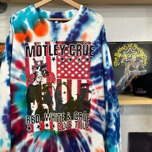 2005 Motley Crüe “Red White & Crüe” Tour Tye Dye Long sleeve size XL